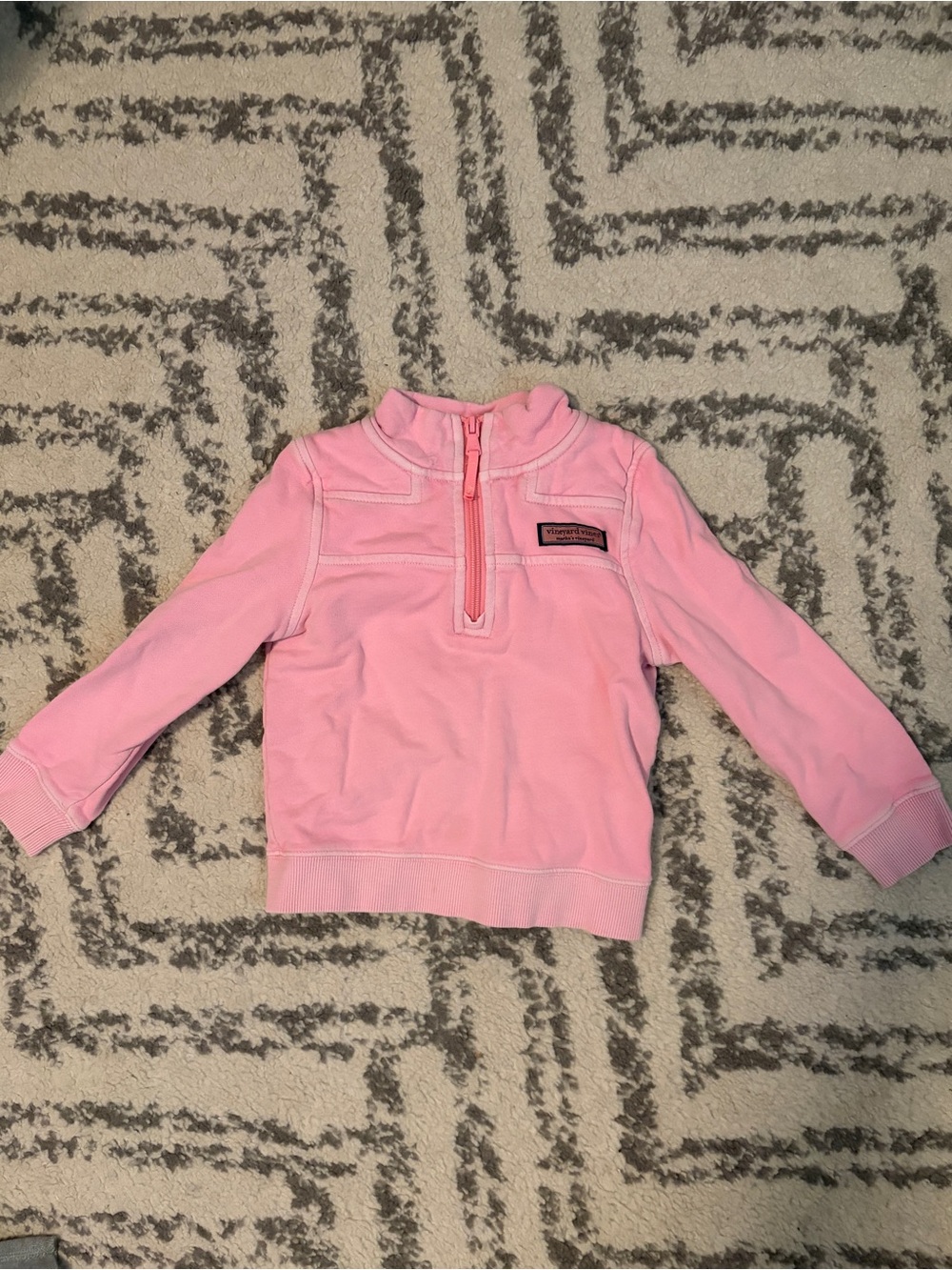 Vineyard Vines Pink Quarter-Zip Pullover Top